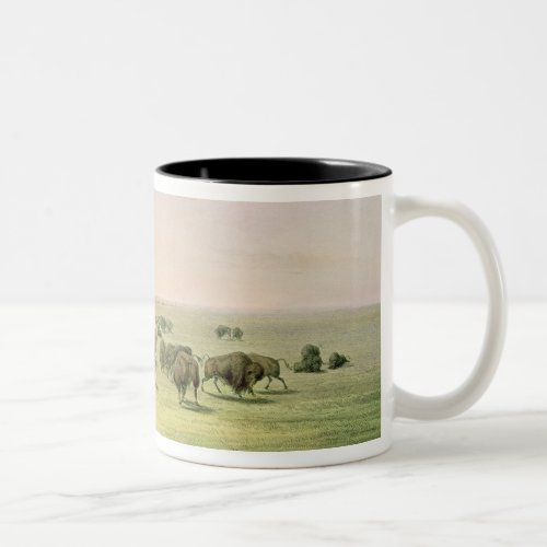 Hunting Buffalo Camouflaged Two_Tone Coffee Mug
