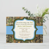 Hunting Camo Baby Boy Shower Invitation (Standing Front)