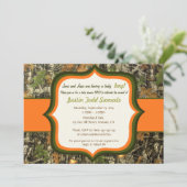 Hunting Camo Baby Boy Shower Invitation (Standing Front)