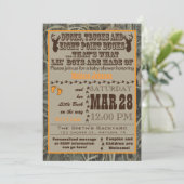 Hunting Camo Baby Boy Shower Invitations (Standing Front)
