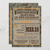 Hunting Camo Baby Boy Shower Invitations (Front/Back)
