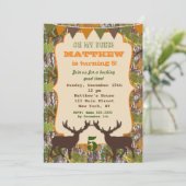 Hunting Camo Birthday Party Invitations (Standing Front)