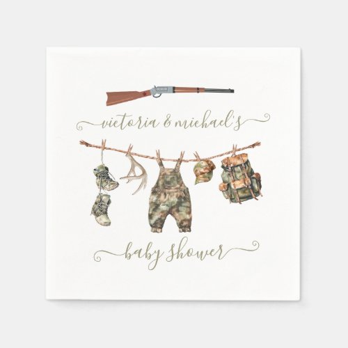 Hunting Camo Boy Baby Shower Napkins