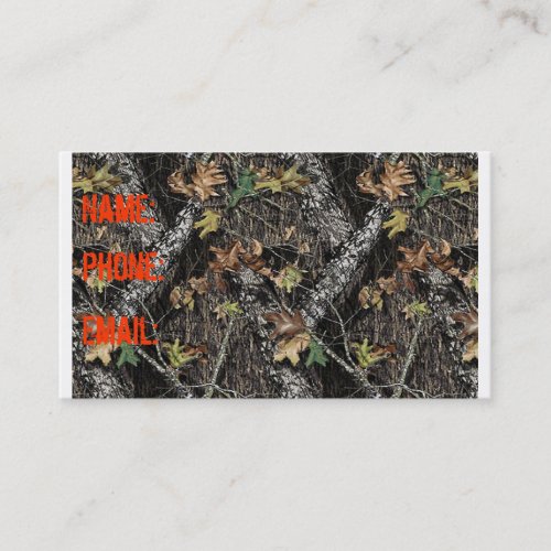 Hunting Camo Business Card