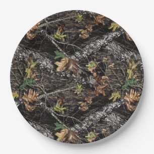 Hunting Camo Camouflage Party Plates for Showers