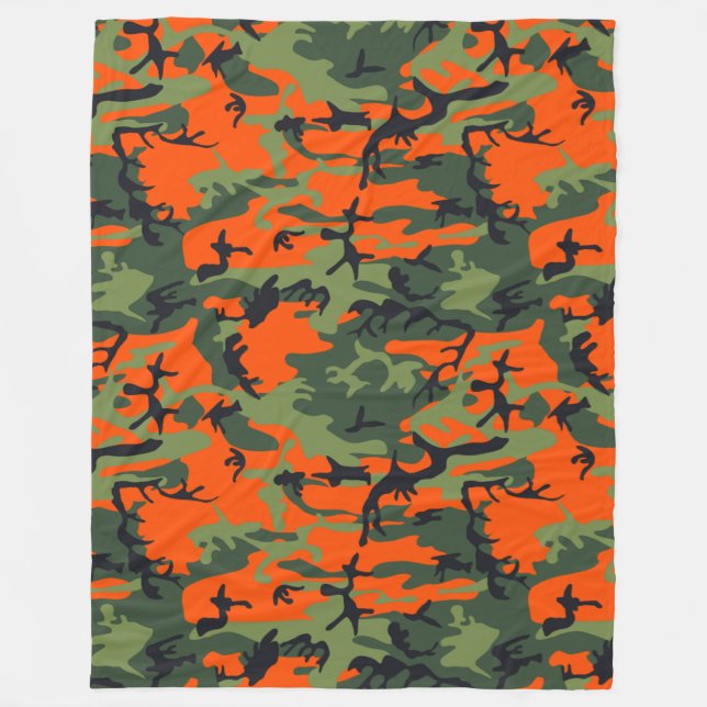 Hunting Camo Fleece Blanket (Front)