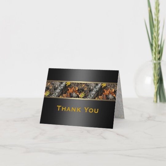 Hunting Camo Formal Thank You Cards | Zazzle.com