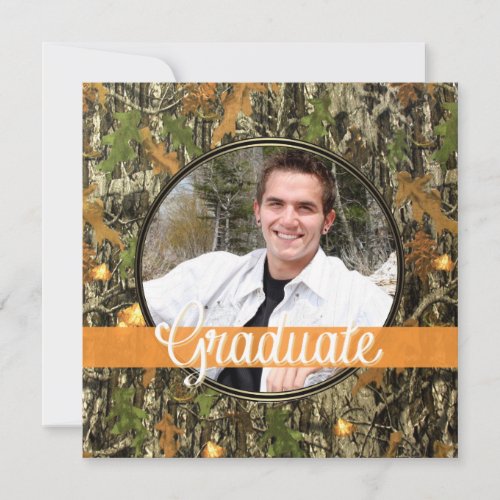 Hunting Camo Graduation Party Invitation