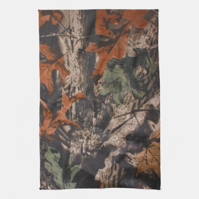 Hunting Camo Hunters Camouflage Kitchen Dish Towel (Vertical)