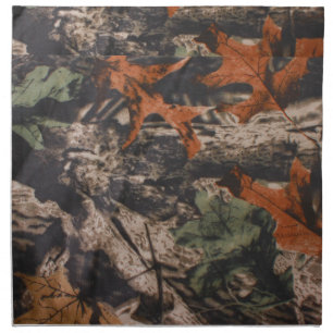 Hunting Camo Hunters Camouflage Real Leaf Napkins