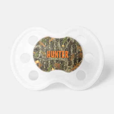 Hunting Camo Pacifier W/ Personalized Name