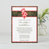 Hunting Camo Red Custom Outline Color Invite (Standing Front)