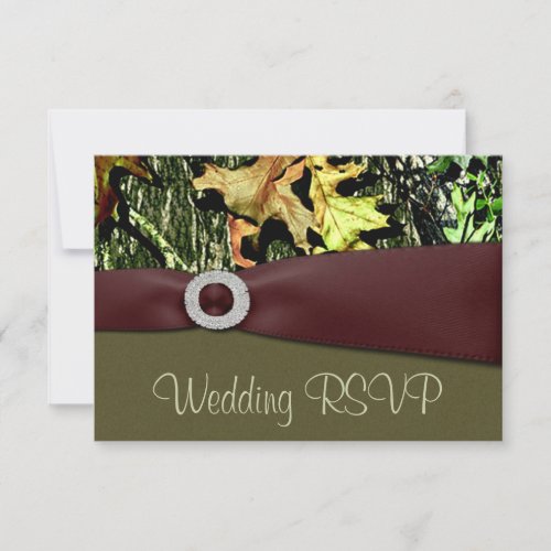 Hunting Camo RSVP Wedding Cards