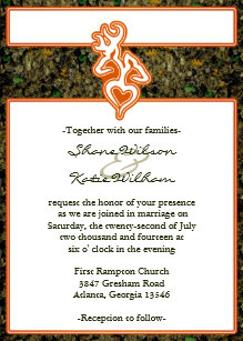 Camo Wedding Invitations Zazzle Hunting Camo Wedding Invitation