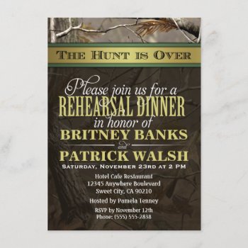Hunting Camo Wedding Rehearsal Dinner Invitations by natureprints at Zazzle
