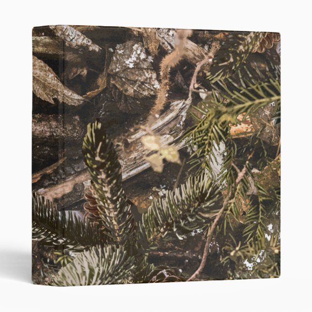 Hunting Camouflage Pattern 3 Ring Binder (Front/Spine)