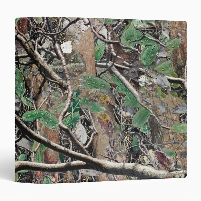 Hunting Camouflage Pattern 4 3 Ring Binder (Front/Spine)
