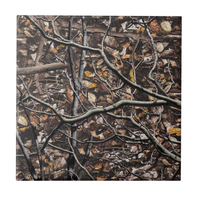 Hunting Camouflage Pattern 6 Ceramic Tile (Front)