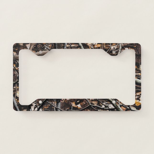 Hunting Camouflage Pattern 6 License Plate Frame (Front)