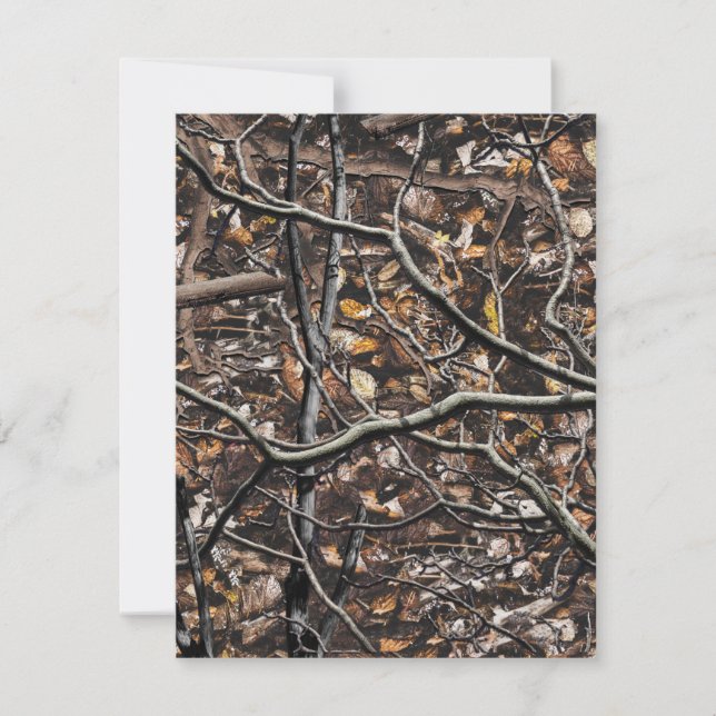 Hunting Camouflage Pattern 6 Thank You Card (Front)