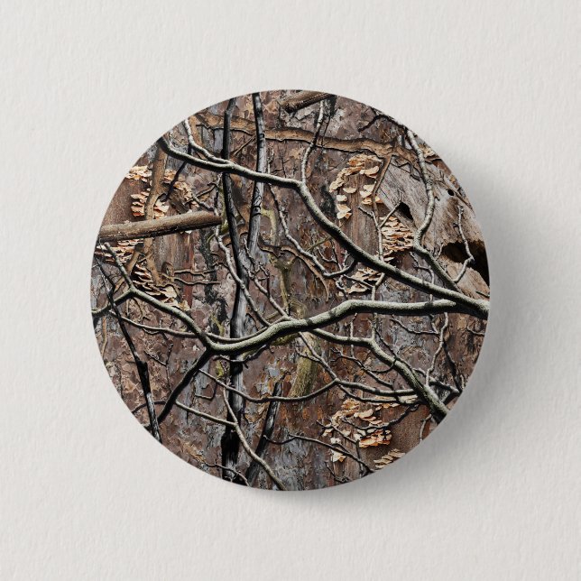 Hunting Camouflage Pattern 8 Button (Front)