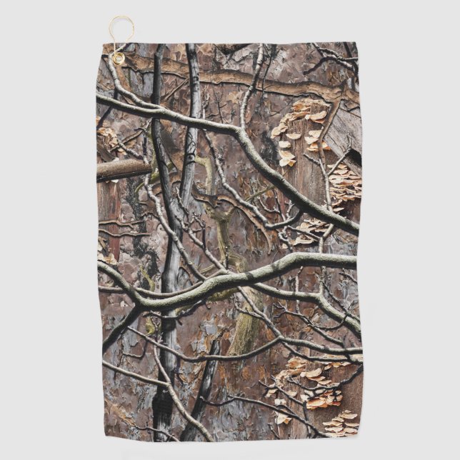 Hunting Camouflage Pattern 8 Golf Towel (Front)