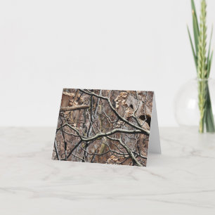 Hunting Camouflage Pattern 8 Letterpress Thank You Card