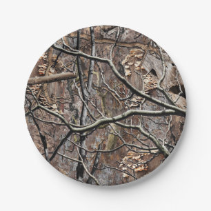 Hunting Camouflage Pattern 8 Paper Plates
