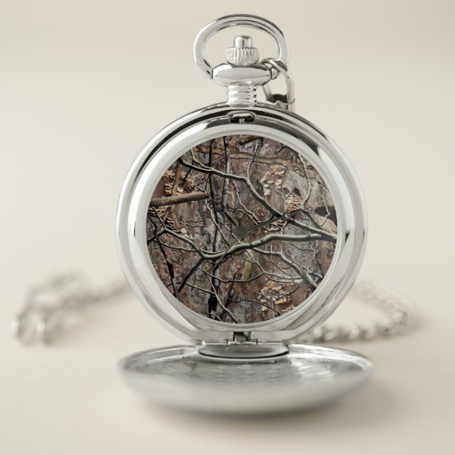 Hunting Camouflage Pattern 8 Pocket Watch (Inside)