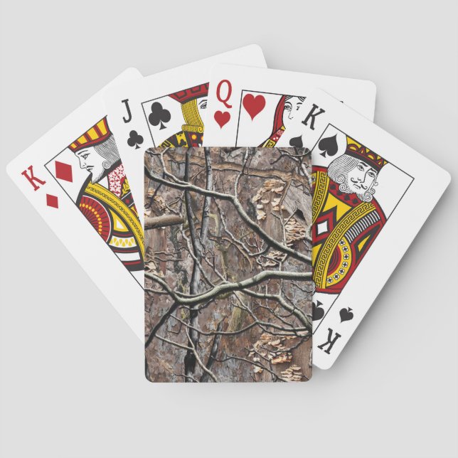 Hunting Camouflage Pattern 8 Poker Cards (Back)