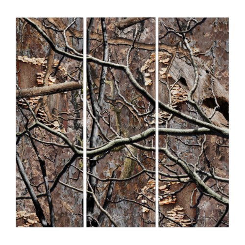 Hunting Camouflage Pattern 8 Triptych