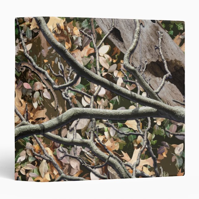 Hunting Camouflage Pattern 9 3 Ring Binder (Front/Spine)