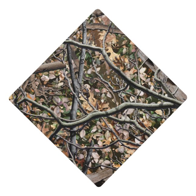 Hunting Camouflage Pattern 9 Graduation Cap Topper (Front)
