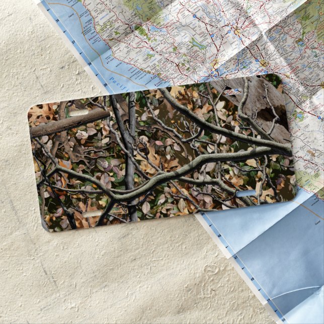 Hunting Camouflage Pattern 9 License Plate (In Situ)