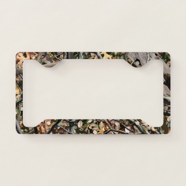 Hunting Camouflage Pattern 9 License Plate Frame (Front)