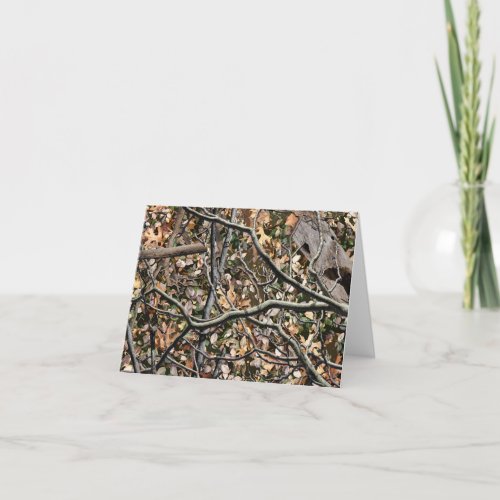 Hunting Camouflage Pattern 9 Thank You Card