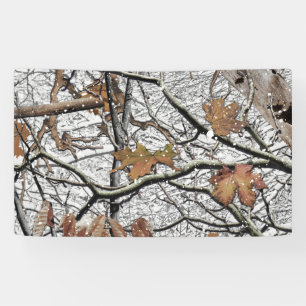 Hunting Camouflage Snow Pattern 2 Banner