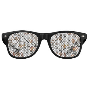 Hunting Camouflage Snow Pattern 2 Retro Sunglasses
