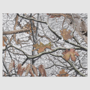 Hunting Camouflage Snow Pattern 2 Tissue Paper
