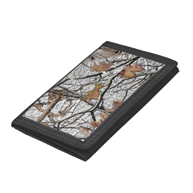 Hunting Camouflage Snow Pattern 2 Trifold Wallet (Bottom)