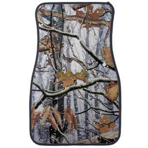 Hunting Camouflage Snow Pattern 3 Car Floor Mat