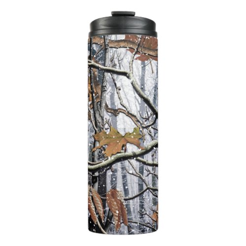 Hunting Camouflage Snow Pattern 3 Thermal Tumbler