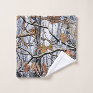 Hunting Camouflage Snow Pattern 3 Wash Cloth