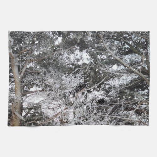 Hunting Camouflage Snow Pattern 4 Kitchen Towel