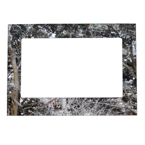 Hunting Camouflage Snow Pattern 4 Magnetic Frame