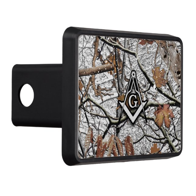 Hunting Camouflage Square Compass 3 Hitch Cover (Right)