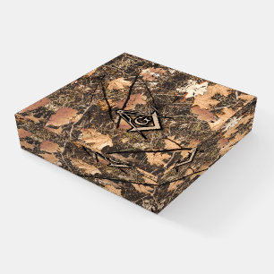 Hunting Camouflage Square Compass Paperweight