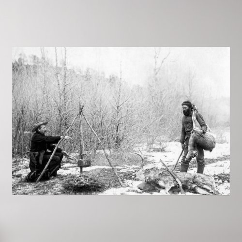 Hunting Camp Winter 1887_88 __ South Dakota Poster