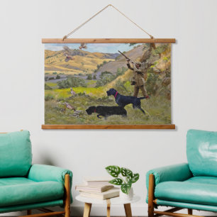 Hunting Chukar partridge Hanging Tapestry