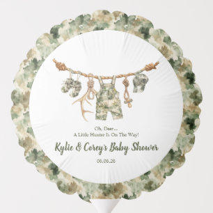 Hunting Clothesline Camo Boy Baby Shower Balloon